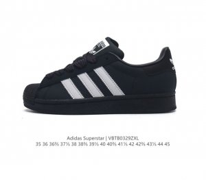 阿迪达斯 Adidas Superstar 三叶草经典贝壳头系列 新款休闲板鞋潮流女士运动鞋 鞋面柔软皮革材质 标志性的贝壳鞋头 锯齿三条纹 简约的线条 就连版
