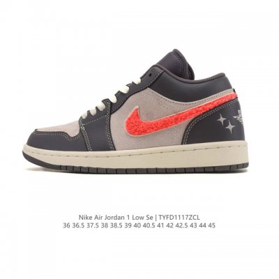 耐克 乔丹Air Jordan 1 Low Aj1 乔1 乔丹1代Aj1 低帮复古文化休闲运动篮球鞋。该鞋款从 1985 年元年款汲取设计灵感，焕新演绎简约经典
