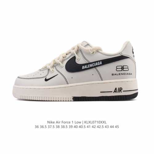 公司级 Af1耐克 Nike Air Force 1 ‘07 Low 空军一号 小白鞋 解构绑带 双鞋带 厚底增高百搭运动板鞋 原楦头原纸板 打造纯正空军版型，