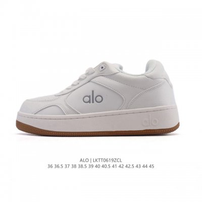 新品公司级 Alo Yoga Recovery Mode 舒适简约小白鞋 防滑耐磨 低帮 运动跑步鞋 男女同款 明星圈很火的Alo真的很贵气 质感一绝 鞋垫有一