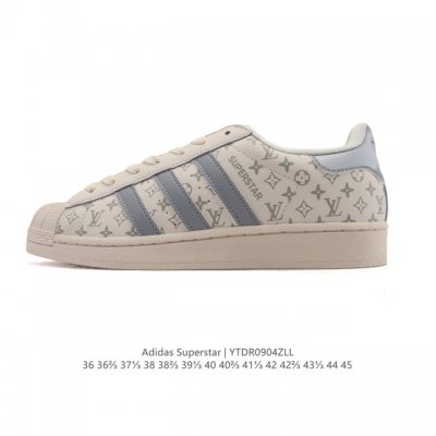 阿迪达斯 Adidas Superstar 2025年新款鞋子 经典贝壳头系列 新款休闲板鞋潮流男女士运动鞋 。鞋面皮革拼接材质 标志性的贝壳鞋头，简约的线条。