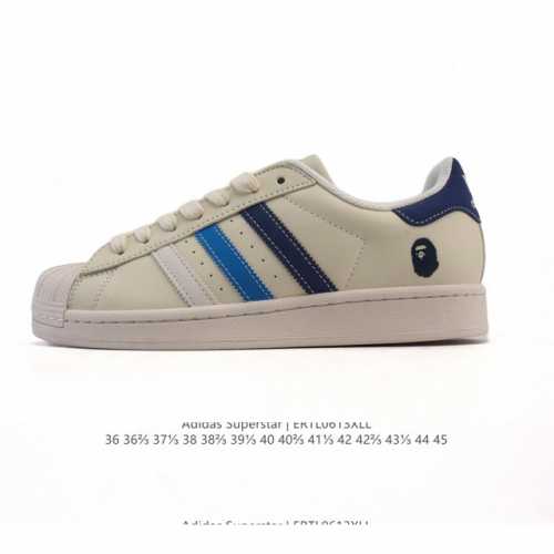 公司级 真标 阿迪达斯 Adidas Superstar 2025年新款鞋子 蛇年新款经典贝壳头系列 新款休闲板鞋潮流男女士运动鞋。鞋面柔软皮革拼接材质 标志性
