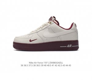 耐克 Nike Air Force 1 07 空军一号 Af 1 低帮 厚底增高百搭 休闲运动板鞋 柔软 弹性十足的缓震性能和出色的中底设计 横跨复古与现代的外