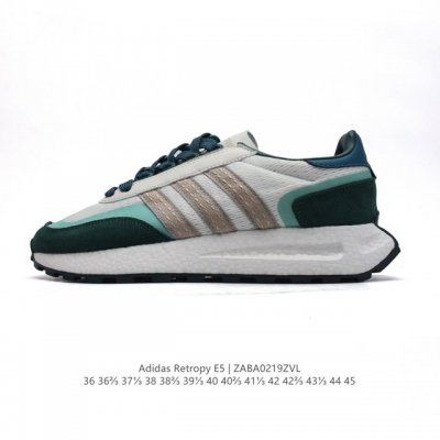 阿迪达斯 新款 三叶草 厚底 Adidas Retropy E5 新款 爆米花 低帮经典运动鞋潮厚底增高男女士慢跑鞋。以70年代经典跑步鞋为灵感，新鲜演绎复古造