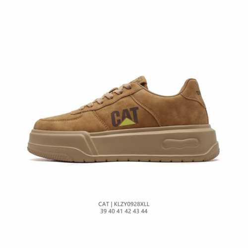 公司级 Cat卡特 新款透气小白鞋 潮鞋 厚底增高小皮鞋 时尚低帮板鞋 真标公司卡特男鞋广东 历年经典热销款 新款牛皮革鞋面 轻便休闲鞋 耐磨防滑橡胶大底 固特