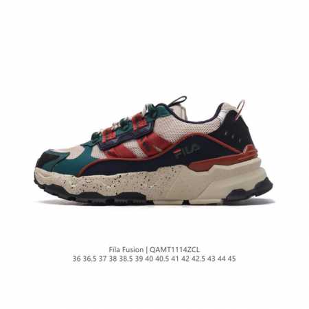 斐乐 男女同款老爹鞋 Fila Fusion 厚底增高百搭运动板鞋 意大利百年经典运动品牌，网红单品 小红书推荐爆款 Fila斐乐新款小白鞋斐乐潮牌文化街头风运 - 点击图像关闭