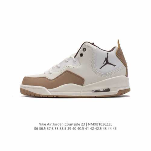 耐克 NIKE AIRJORDANCOURTSIDE23 乔丹23代 AJ23实战气垫缓震篮球鞋，Jordan 乔丹 男女鞋真标半码制，采用优质荔枝纹牛剖皮革鞋