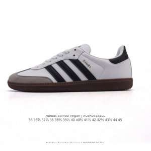 降价原价180元 真标 Adidas 阿迪达斯 男女运动鞋 三叶草Sambavegan休闲鞋 德训鞋 复古板鞋经典运动鞋 采用环保设计的焕新Adidas Sam