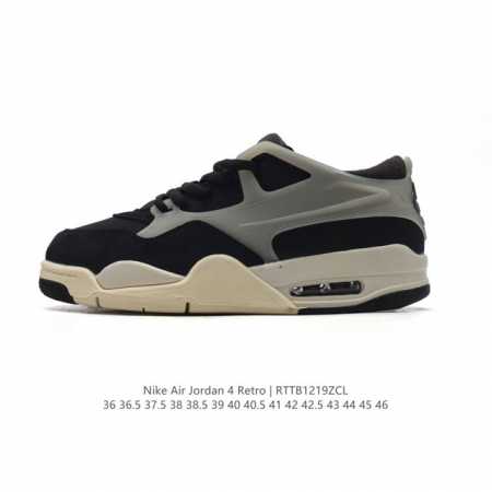 耐克 新款 Nike Air Jordan 4 Retro Og 低帮 迈克尔 乔丹aj4代乔4 复古休闲运动文化篮球鞋。秉承轻量化的速度型篮球鞋设计思想完成设 - 点击图像关闭