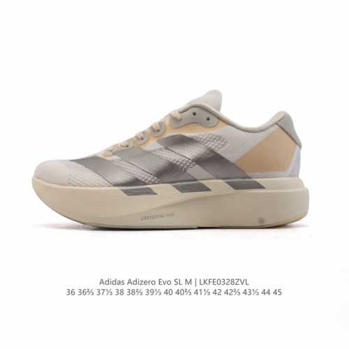 180 阿迪达斯 Adidas Adizero Evo Sl 运动舒适防滑耐磨 低帮跑步鞋 阿迪达斯革新力作「破纪录轻跑鞋」Adizero Adios Pro