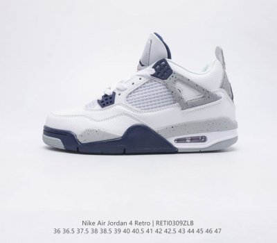 耐克 乔丹Nike Air Jordan 4 AJ4代复古休闲运动文化篮球鞋 秉承轻量化的速度型篮球鞋设计思想完成设计 降低重量的同时提升舒适度 中底延续前作