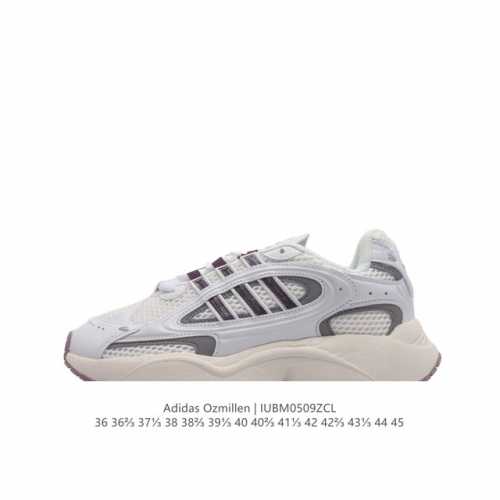 Adidas Originals阿迪达斯三叶草官方 Ozmillen Shoes 男女经典运动鞋 复古 拼色男女低帮缓震运动跑鞋 Oz米伦坏痞兔复古透气运动跑鞋