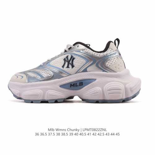 公司级 Mlb Chunky Liner Mid人气单品学长鞋系列轻量增高厚底百搭休闲运动板鞋轻便胶鞋 高级街头休閒品牌鞋。Mlb Chunky Liner 学