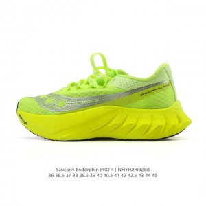 Saucony索康尼Endorphinpro啡鹏4陆地速鲨竞速碳板运动训练跑鞋 舒适百搭 网布减震透气支撑 低帮 碳板跑步鞋Saucony索康尼Endorphi