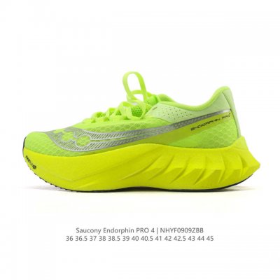 Saucony索康尼Endorphinpro啡鹏4陆地速鲨竞速碳板运动训练跑鞋 舒适百搭 网布减震透气支撑 低帮 碳板跑步鞋Saucony索康尼Endorphi