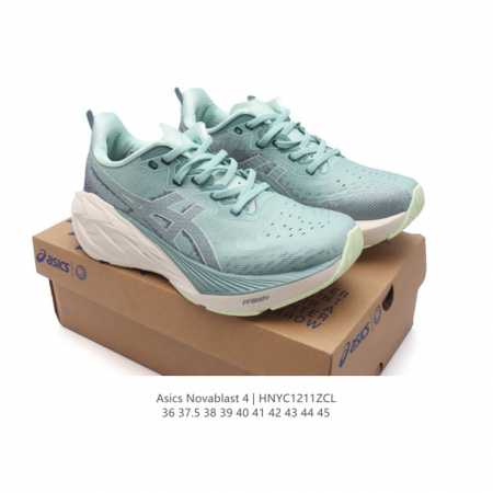 Asics 亚瑟士novablast4男女士运动跑步鞋 厚底增高老爹鞋 缓震回弹透气耐磨跑鞋 一鞋一科技：Novablast 4，跑鞋中底同时实现厚软轻弹。主要 - 点击图像关闭