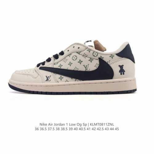 公司级 真标 耐克 Nike Air Jordan 1 Low Og Sp Military Blue Aj1乔1倒勾 2025年新款 蛇年新款 低帮篮球鞋 A