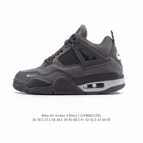 真标 耐克 Nike Air Jordan 4 Retro Og迈克尔 乔丹Aj4代乔4 中帮复古休闲运动文化篮球鞋。秉承轻量化的速度型篮球鞋设计思想完成设计，