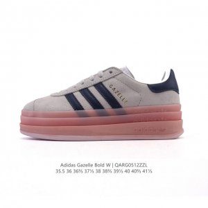 真标 阿迪达斯 Adidas 2025年新款 新年鞋子 三叶草 Gazelle Bold复古怀旧风厚底增高运动板鞋潮。阿迪达斯万年不败的人气鞋款Gazelle