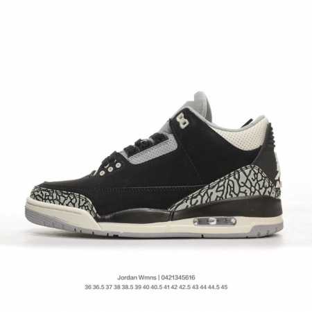 jordan 乔丹 乔3 采用荔枝纹皮革鞋面材质，高弹pu中底外置耐磨橡胶大底猛男必备！耐克nike Air Jordan 3 Retro迈克尔 乔丹aj3代中 - 点击图像关闭