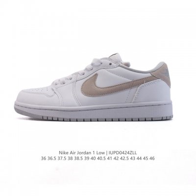 耐克 乔丹Air Jordan 1 Low Aj1 乔1 乔丹1代Aj1 低帮复古文化休闲运动篮球鞋，从1985 年面世的元年款汲取设计灵感，采用简洁大方的经典