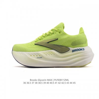 新品公司级 布鲁克斯 Glycerin Max 超级甘油:舒适的增高神器！Brooks Glycerin Max是一款极具突破性的顶级缓震运动跑鞋，由百年专业跑