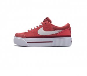 真标 Nike 耐克 Court Legacy Lift 女士运动鞋 运动厚底小白鞋 复古休闲鞋 上部和合成的 Strati 重叠 增加纹理 深度和透气性 刺绣
