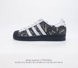 公司级头层皮 阿迪达斯 Adidas Superstar 三叶草经典贝壳头系列 新款休闲板鞋潮流男女士运动鞋 鞋面柔软皮革材质 标志性的贝壳鞋头 锯齿三条纹 简