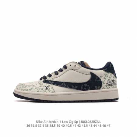 耐克 Nike Air Jordan 1 Low Og Sp Military Blue Aj1乔1 倒勾 路易威登联名 低帮篮球鞋 Aj1 乔丹1代 Aj1 - 点击图像关闭