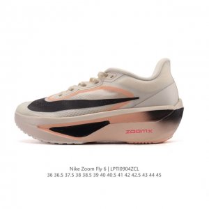 公司级 Nike耐克Zoom Fly 6 马拉松碳板米黑跑步鞋男女同款运动鞋Fn8455-001春新款Zoom Fly 6 prm缓震轻便跑步鞋。这款鞋在继承了