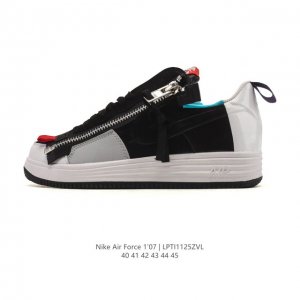 耐克Nike Lunar Force 1 Duckboot’ 17 Lf1 空军一号 小白鞋 拉链款鞋面 厚底增高运动板鞋，采用了合成革和织物制成，内衬是拒水面