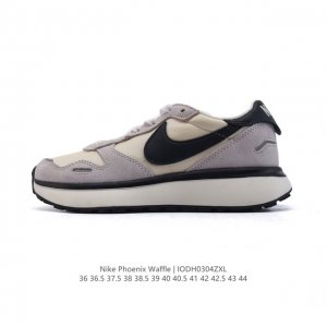 160 耐克 Nike Phoenix Waffle 复古运动跑步鞋 厚底增高老爹鞋。Nike Phoenix Waffle 以更现代的视角展现了 Swoosh
