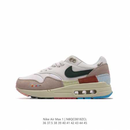 耐克 Nike Air Max 1 男女子运动鞋 气垫缓震慢跑鞋厚底增高跑步鞋。从法国建筑中汲取设计灵感，兼具运动风范和时尚格调，是此系列起初搭载 Air 的鞋 - 点击图像关闭