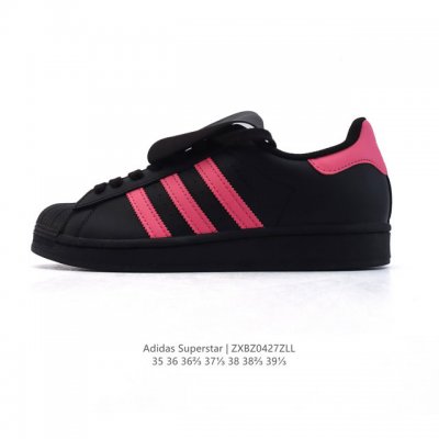 阿迪达斯 Adidas Superstar 2025年新款鞋子 蛇年新款 经典贝壳头系列 新款休闲板鞋潮流女士运动鞋 鞋面柔软皮革材质 标志性的贝壳鞋头，简约的