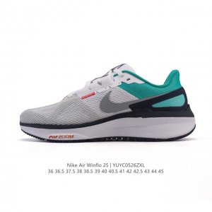 耐克 Nike Zoom Winflo 25 登月25代 跑鞋透气缓震疾速跑鞋 采用透气网眼鞋面搭配外翻式鞋口 为脚跟区域营造出色舒适度 而在鞋底部分 搭载全掌