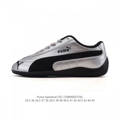 Puma Speedca Og 彪马极速赛车系列低帮德训风拼接复古百搭休闲运动赛车鞋 鞋款从80、90年代赛车手所穿的防火赛车鞋为原型，鞋身线条模仿了赛车的流线