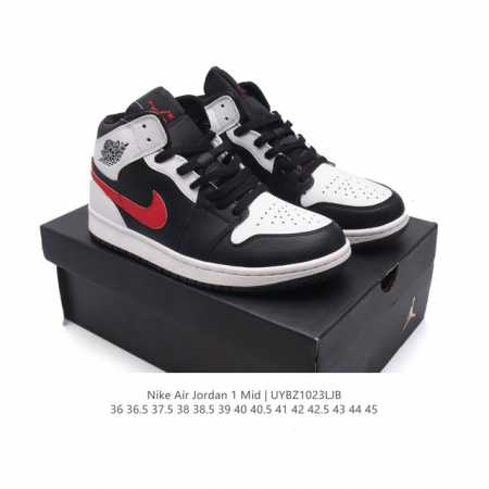 头层皮 耐克 NIKE AIR JORDAN 1 MID 男女子篮球鞋时尚轻盈板鞋AJ1乔1运动鞋 乔丹一代 高帮复古休闲篮球鞋 。AIR JORDAN 1 M - 点击图像关闭