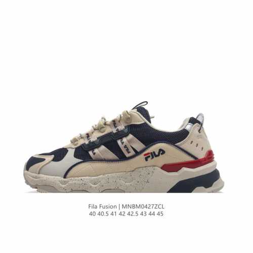 Fila Fusion 意大利百年经典运动品牌，网红单品 小红书推荐爆款 Fila斐乐火星鞋新款复古百搭运动鞋斐乐潮牌文化篮球鞋 街头风运动鞋老爹鞋厚底跑步鞋跑