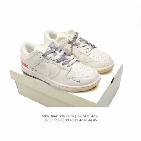耐克 Nike Dunk Low Retro 运动鞋复古板鞋 路易威登联名。作为 80 年代经典篮球鞋款，起初专为硬木球场打造，后来成为席卷街头的时尚标杆，现以 - 点击图像关闭