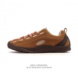 美国人气户外品牌-科恩Keen Jasper Rocks Sp贾斯珀都市系列复古低帮系带户外风露营徒步登山运动训练鞋 。原楦型开发纸版，采用固色翻毛皮鞋面材质，