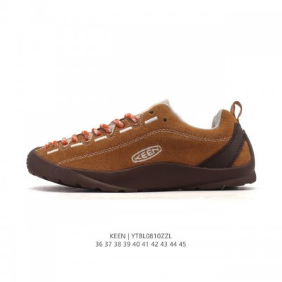 美国人气户外品牌-科恩Keen Jasper Rocks Sp贾斯珀都市系列复古低帮系带户外风露营徒步登山运动训练鞋 。原楦型开发纸版，采用固色翻毛皮鞋面材质，