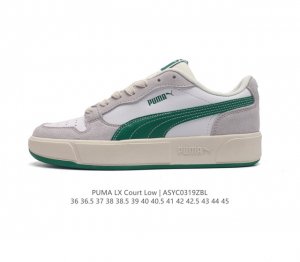 Puma 彪马正品lx Court Low男女运动板鞋 新款男女同款情侣复古休闲鞋 封口类型: 系带式 鞋跟类型: 无鞋跟 鞋面材质:天然皮革+人造皮革 外底: