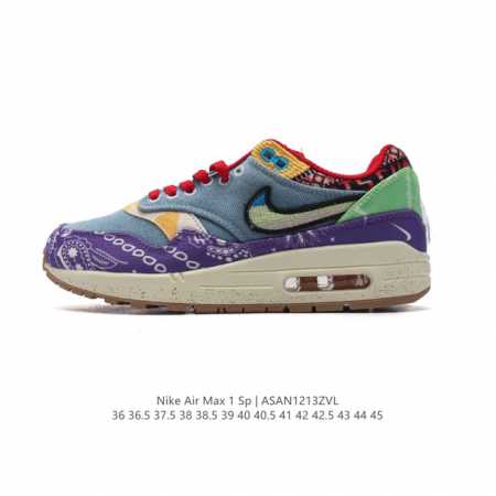 耐克 Concepts X Nike Air Max 1 Sp Mellow 复古 腰果花 低帮 气垫 休闲跑步鞋 男女子同款运动鞋，气垫百搭跑步鞋。融合经典设 - 点击图像关闭