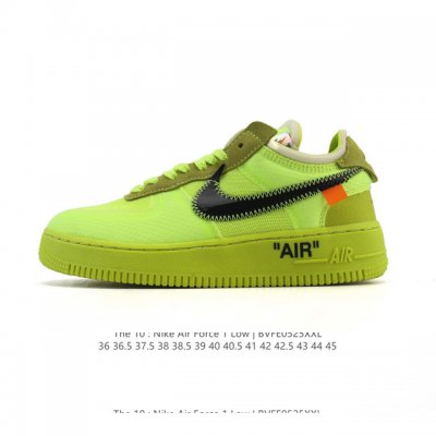 纯原版本 耐克Nike Off-White X Air Force 1 Ow联名空军一号厚底增高运动板鞋 小白鞋 鞋款延续了此次联名的设计风格 鞋身内侧同样印有