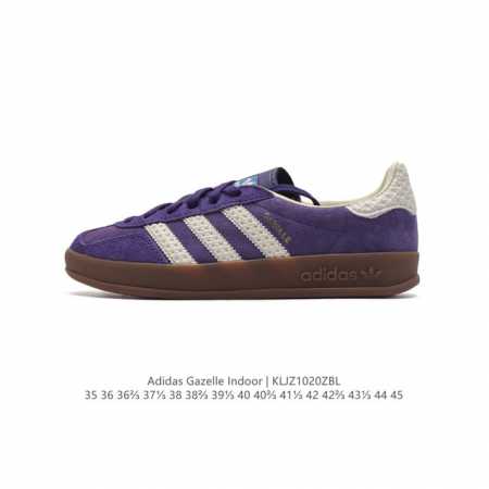 公司级 阿迪达斯 Adidas Originals Gazelle Indoor 复古三叶草防滑透明橡胶板鞋经典运动鞋。这款经典鞋,忠于原版设计,缀撞色三条纹和 - 点击图像关闭
