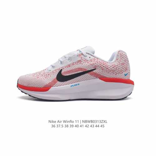耐克 Nike 新款Zoom Winflo 11运动休闲轻便缓震气垫跑步鞋公路跑步鞋 飞线贾卡轻质透气休闲运动鞋。无论你是习惯每周畅跑的经验跑者，还是希望把兴趣
