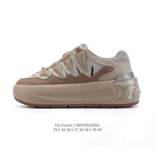 公司级 斐乐 女款老爹鞋 Fila Fusion 厚底增高百搭运动板鞋 意大利百年经典运动品牌，网红单品 小红书推荐爆款 Fila斐乐新款小白鞋斐乐潮牌文化街头
