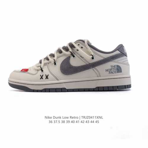 公司级 耐克 Nike Dunk Low Retro 运动鞋复古板鞋2025年新款 解构绑带 双鞋带，作为 80 年代经典篮球鞋款，起初专为硬木球场打造，后来成