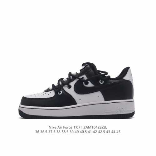 公司级 Af1耐克 Nike Air Force 1 ‘07 Low 空军一号 2024年新年款 双鞋带 解构绑带 厚底增高百搭运动板鞋 原楦头原纸板 打造纯正