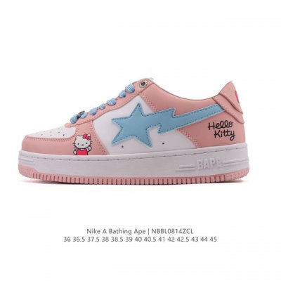 A Bathing Ape 安逸猿 男女同款气垫运动鞋复古板鞋 升级原楦原纸版数据开发，采用超软皮革鞋面材质，内置全掌Air Sole气垫定制联乘，日本里原宿潮